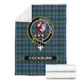 Cockburn Family Tartan Crest Blanket - 3 Sizes